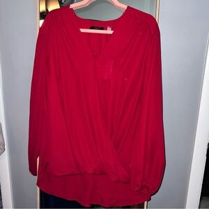 Tahari Vibrant Red Women's Blouse